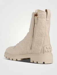 Bouclé Combat Boots