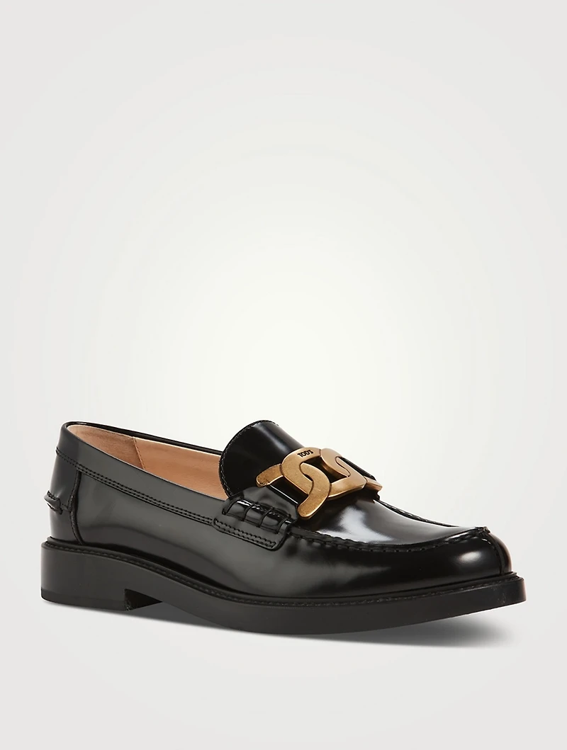 Kate Chain Leather Loafers