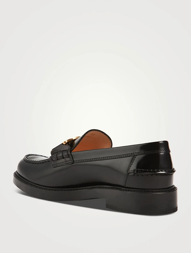 Kate Chain Leather Loafers