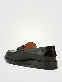 Kate Chain Leather Loafers