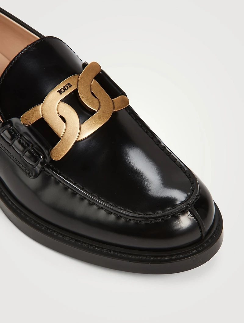 Kate Chain Leather Loafers