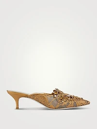 Veneziana Crystal Lace Mules
