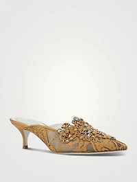Veneziana Crystal Lace Mules