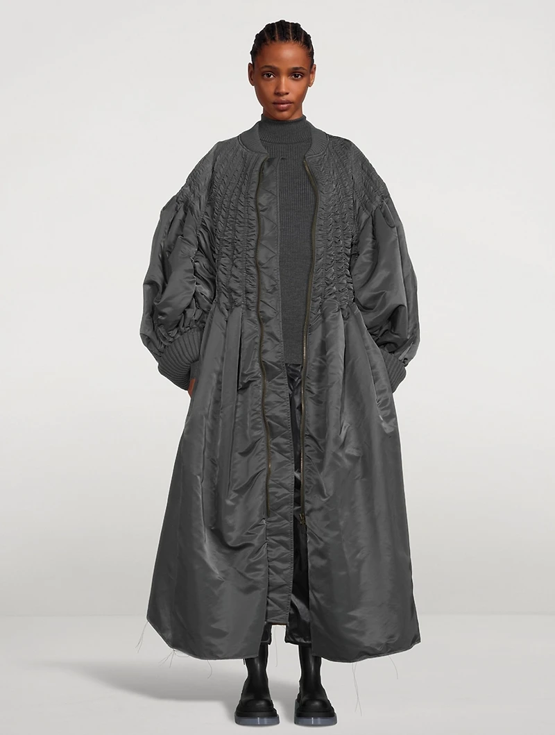 Seamed Nylon Twill Jacket