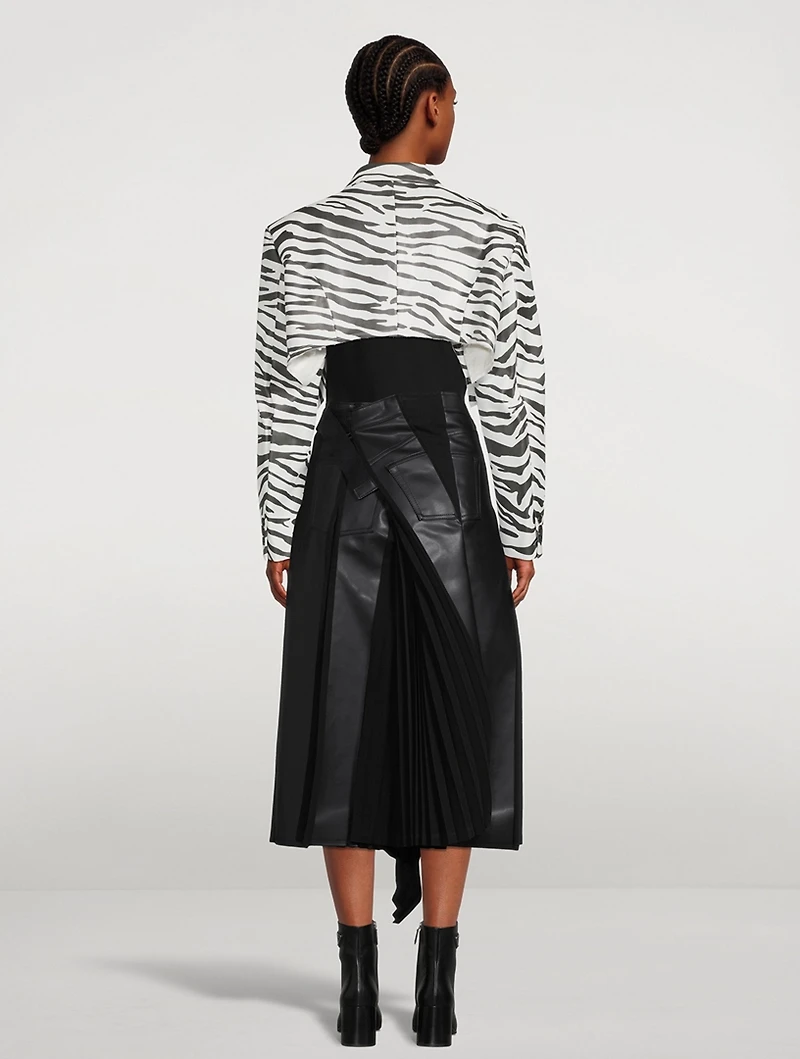 Cropped Blazer Zebra Print