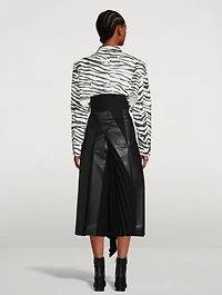 Cropped Blazer Zebra Print