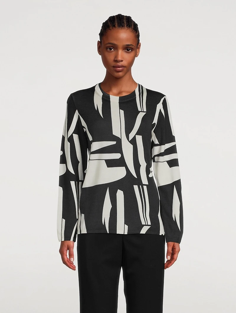 Intarsia Wool Sweater