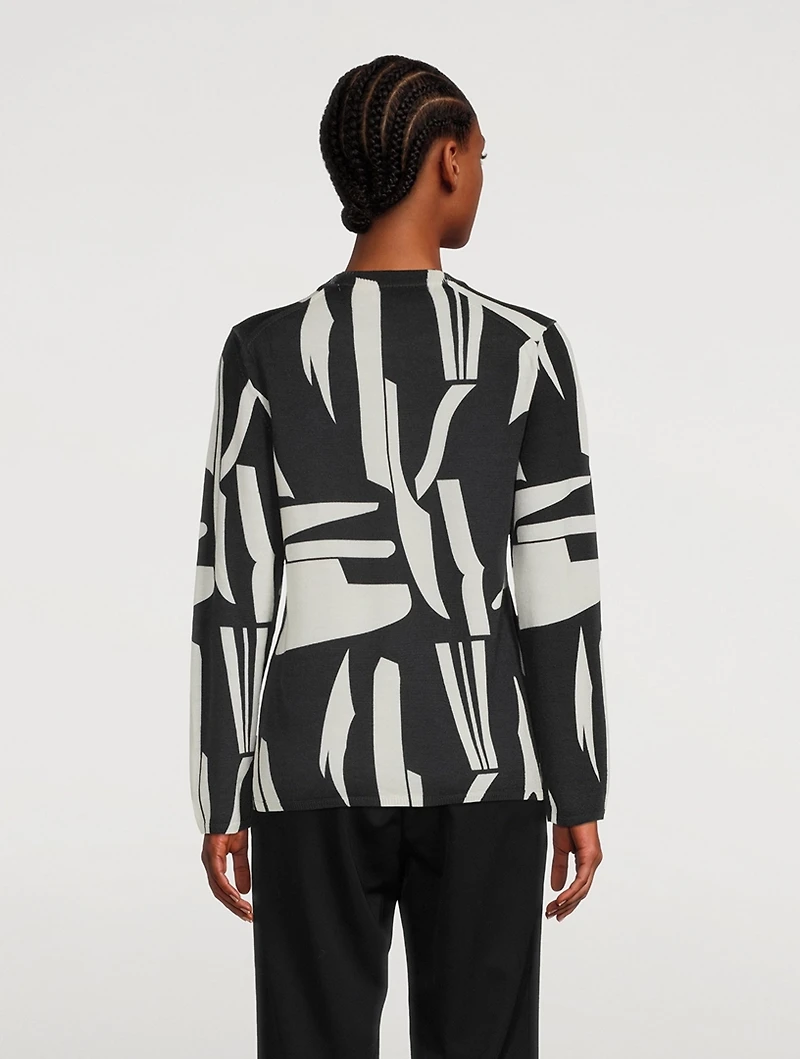 Intarsia Wool Sweater