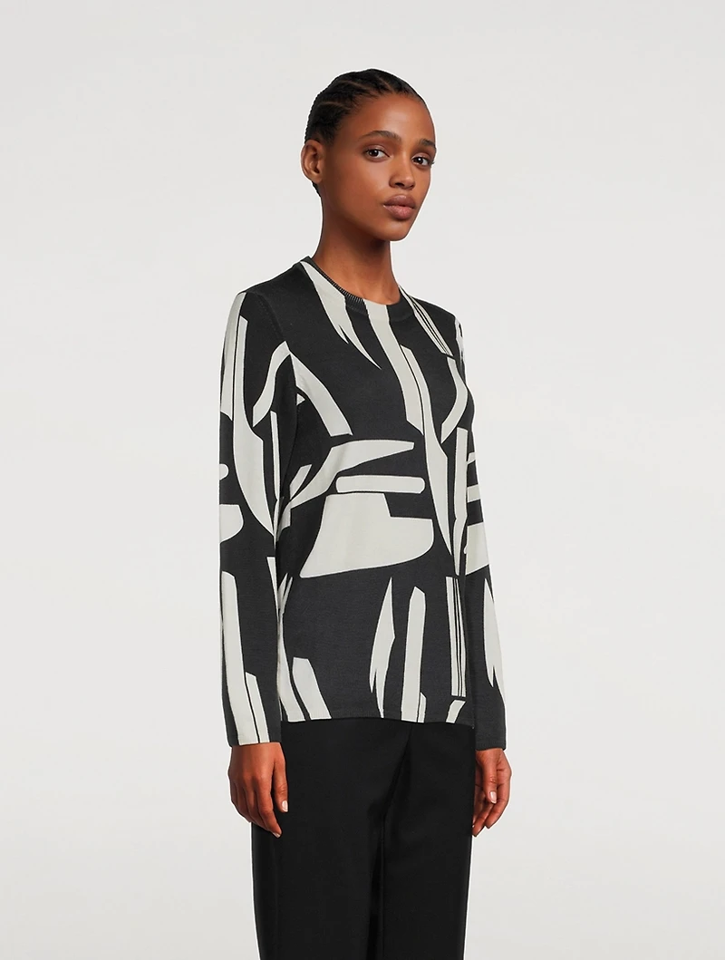 Intarsia Wool Sweater