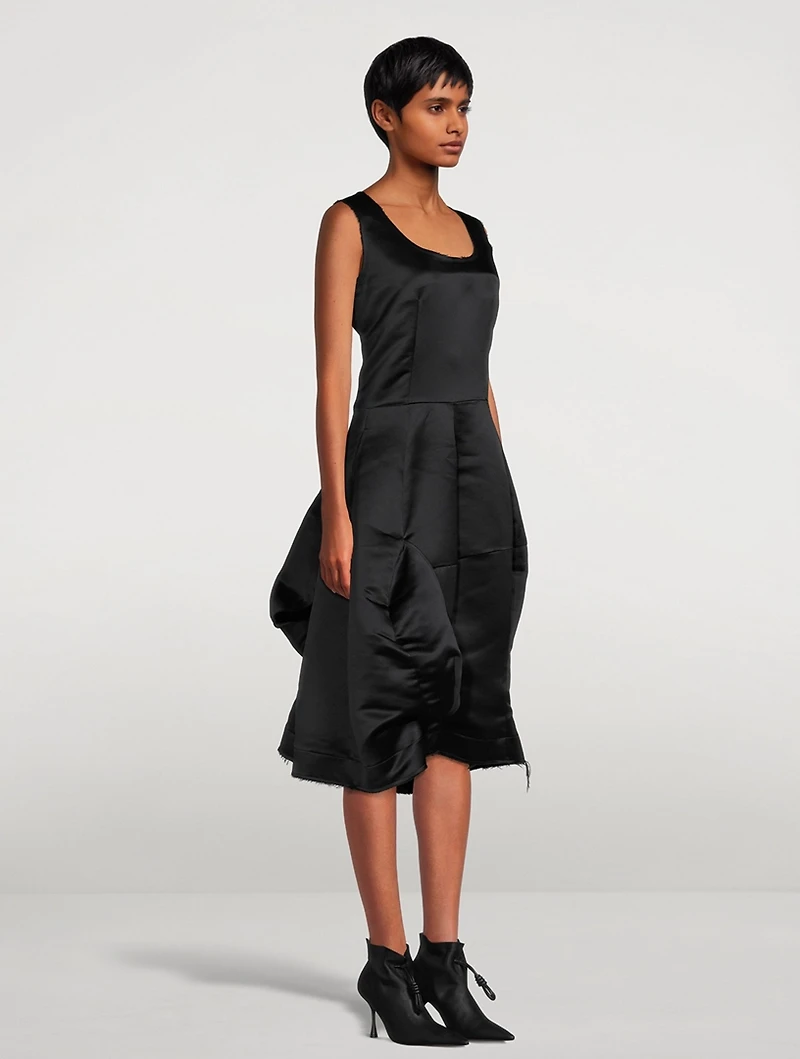 Asymmetric Satin Dress
