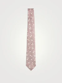 Silk And Linen Printed Tie