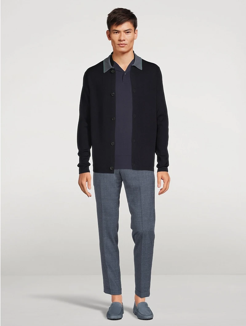 Wool Slim-Fit Pants