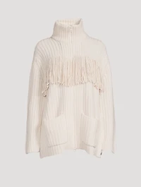 Elisa Fringe Cashmere Cardigan