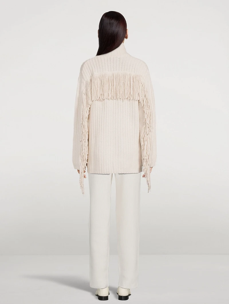 Elisa Fringe Cashmere Cardigan