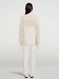 Elisa Fringe Cashmere Cardigan