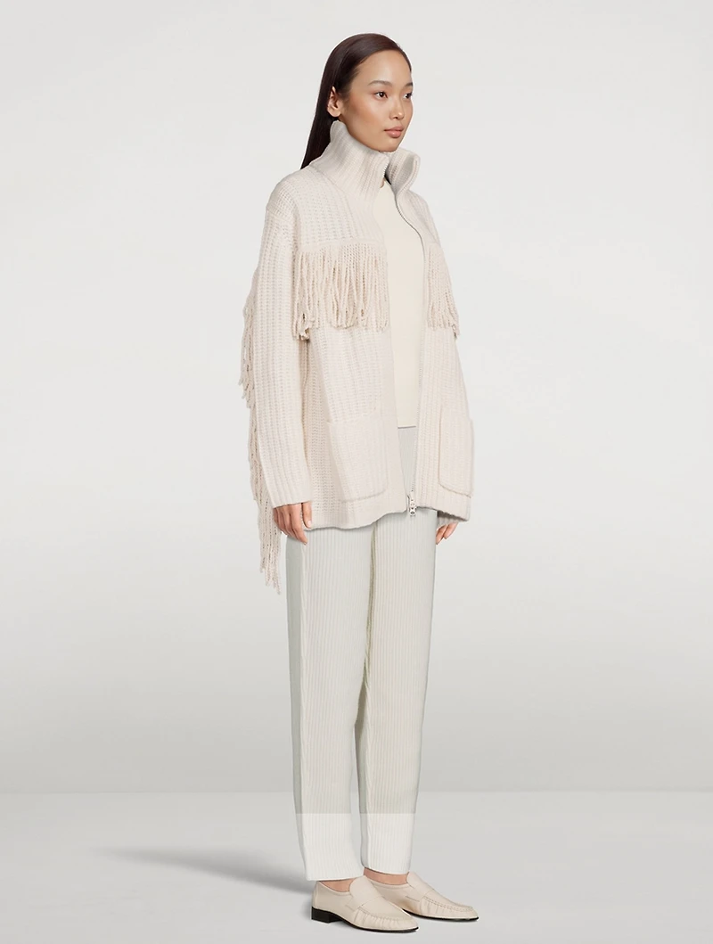 Elisa Fringe Cashmere Cardigan