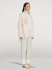 Elisa Fringe Cashmere Cardigan