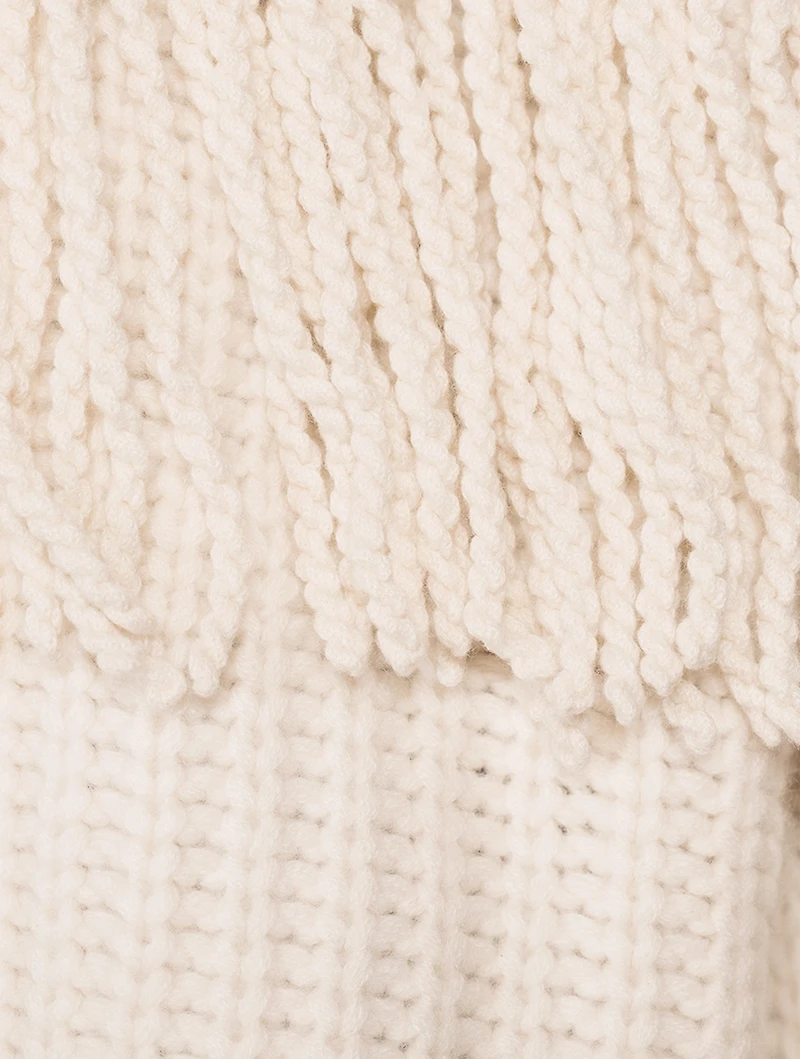 Elisa Fringe Cashmere Cardigan
