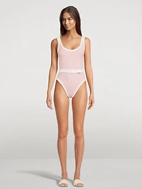 Volley Belted One-Piece Swimsuit