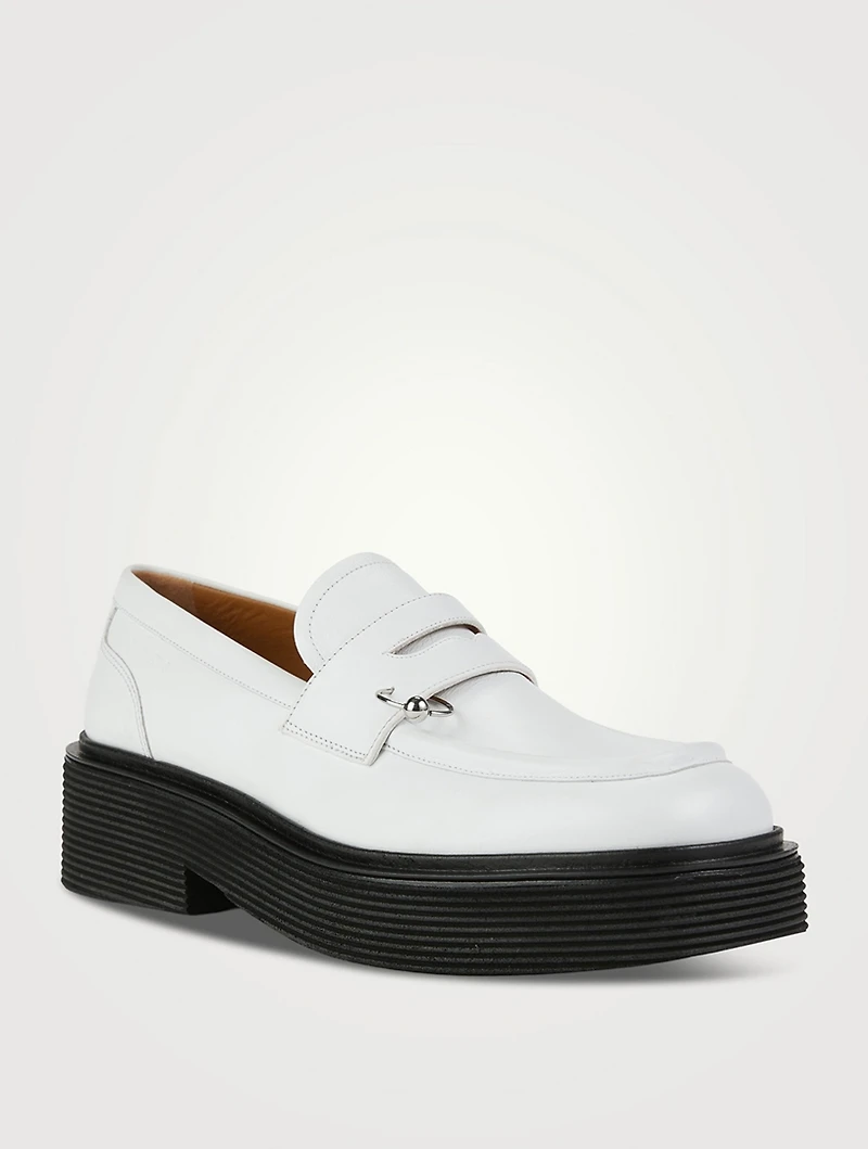 Piercing Leather Loafers
