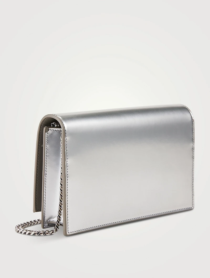 Kate YSL Monogram Mirrored Leather Chain Wallet