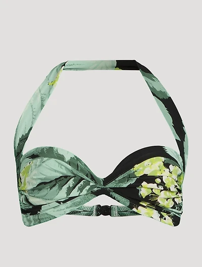 Bill Halter Bikini Top Tropical Print