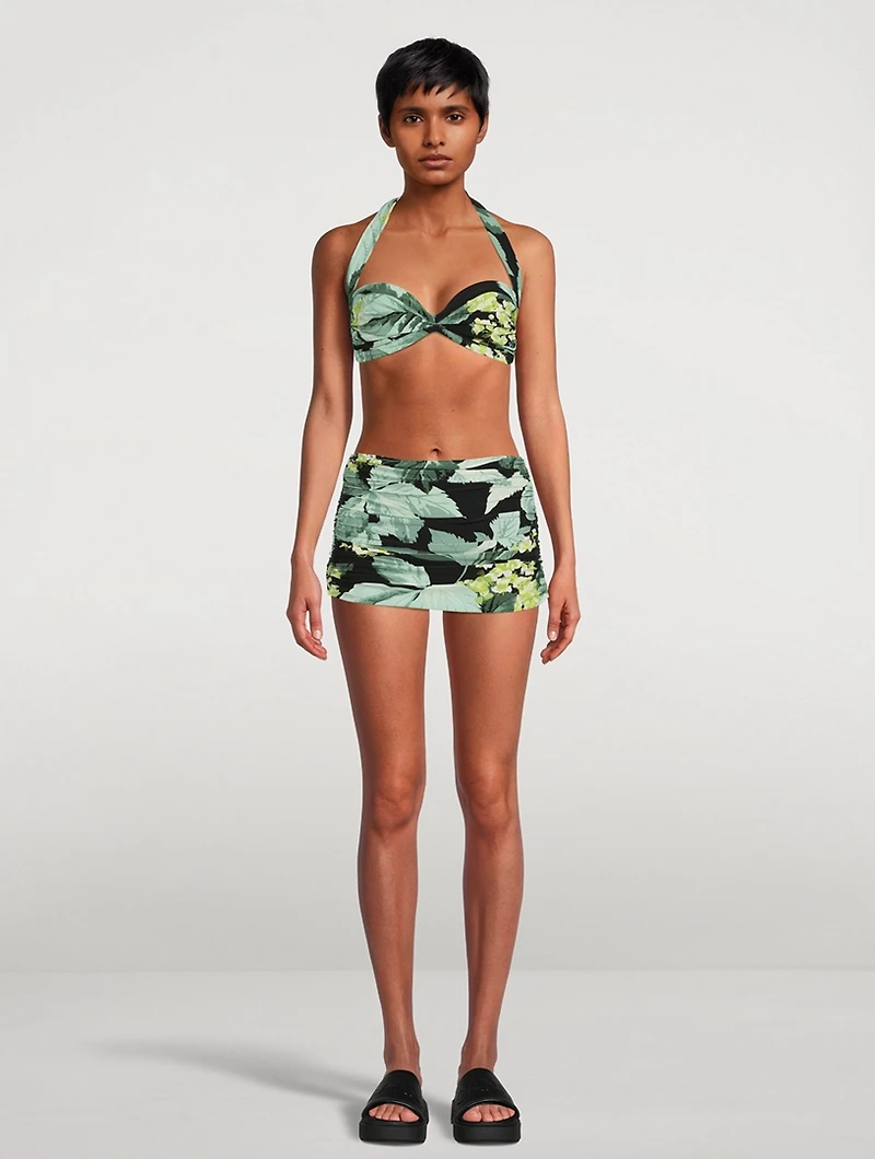Bill Halter Bikini Top Tropical Print
