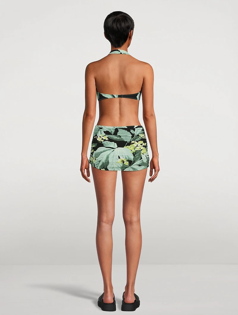 Bill Halter Bikini Top Tropical Print