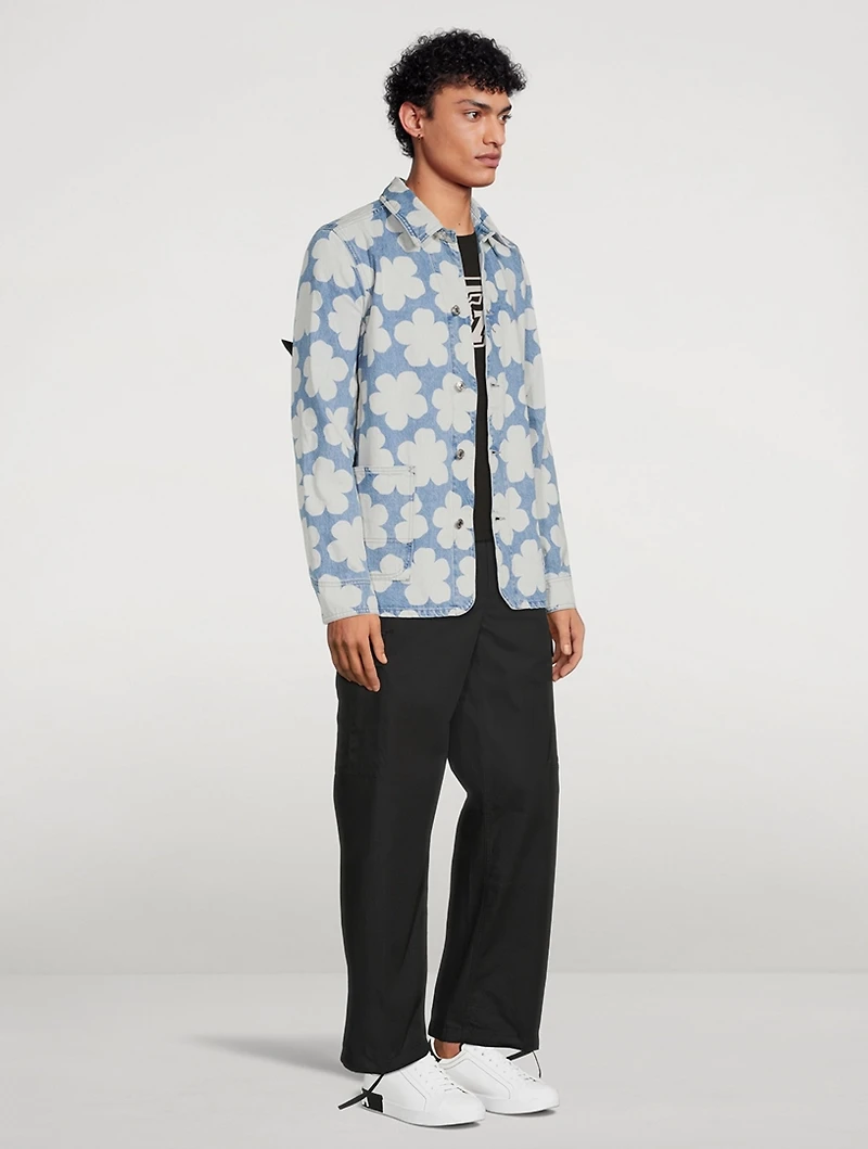 Denim Workwear Jacket Hana Dot Print