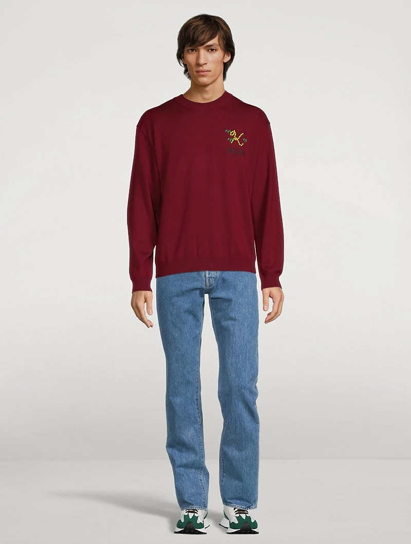 Tiger Tail K Wool Oversized Sweatshirt