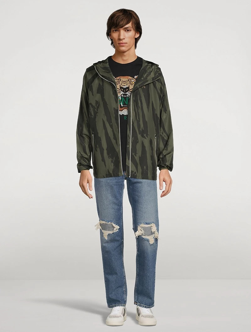 Cotton T-Shirt With Tiger Embroidery