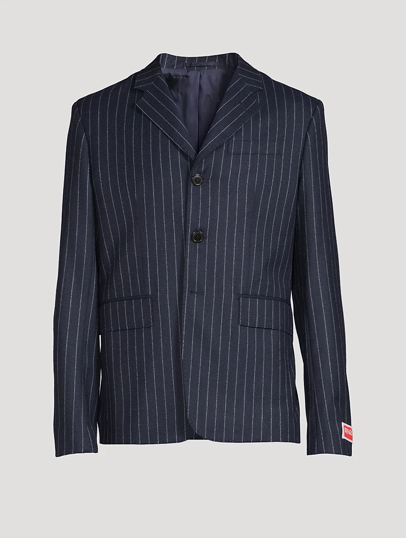 Wool Pinstripe Blazer