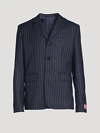 Wool Pinstripe Blazer
