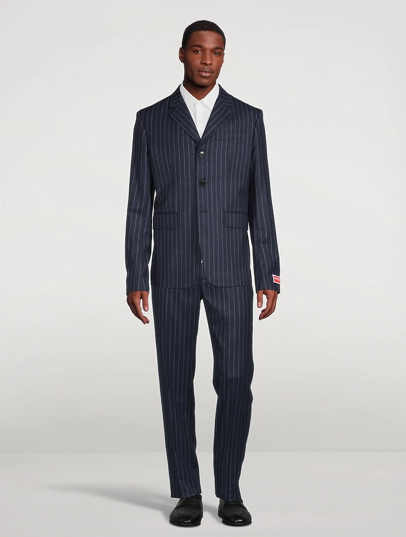 Wool Pinstripe Blazer