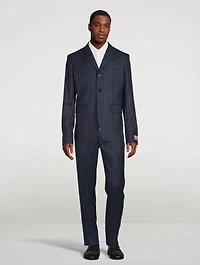 Wool Pinstripe Blazer