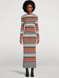 Long-Sleeve Midi Dress