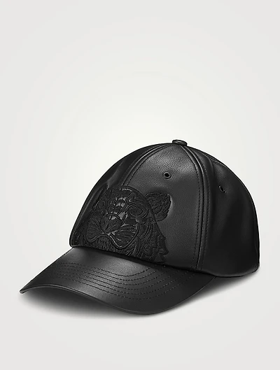 Tiger Leather Baseball Cap