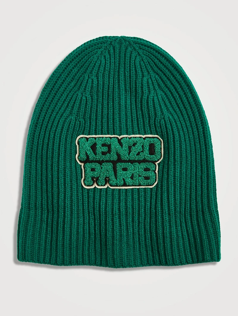 College Patch Wool Beanie