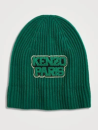 College Patch Wool Beanie