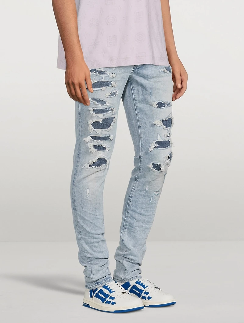 Destroy Repair Slim-Fit Jeans