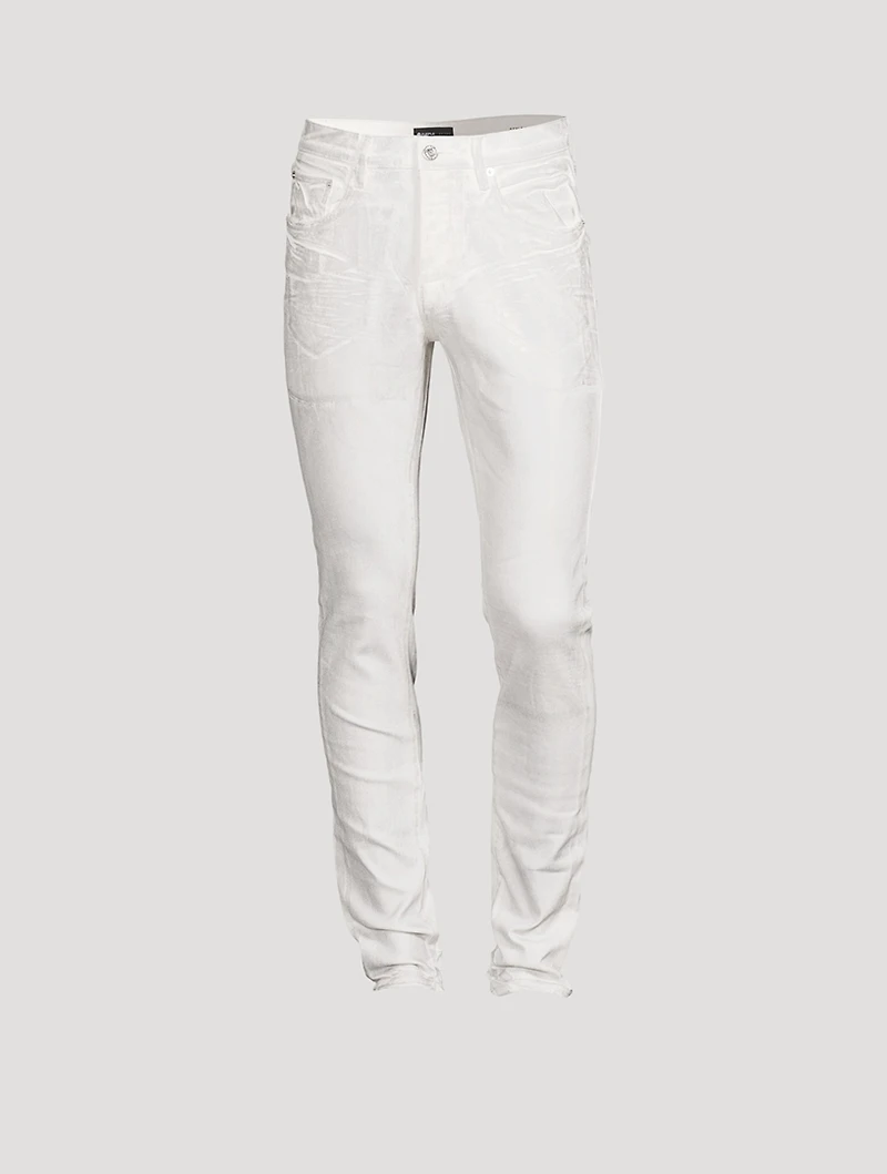 Iridescent Pearl Slim-Fit Jeans