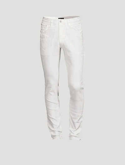 Iridescent Pearl Slim-Fit Jeans