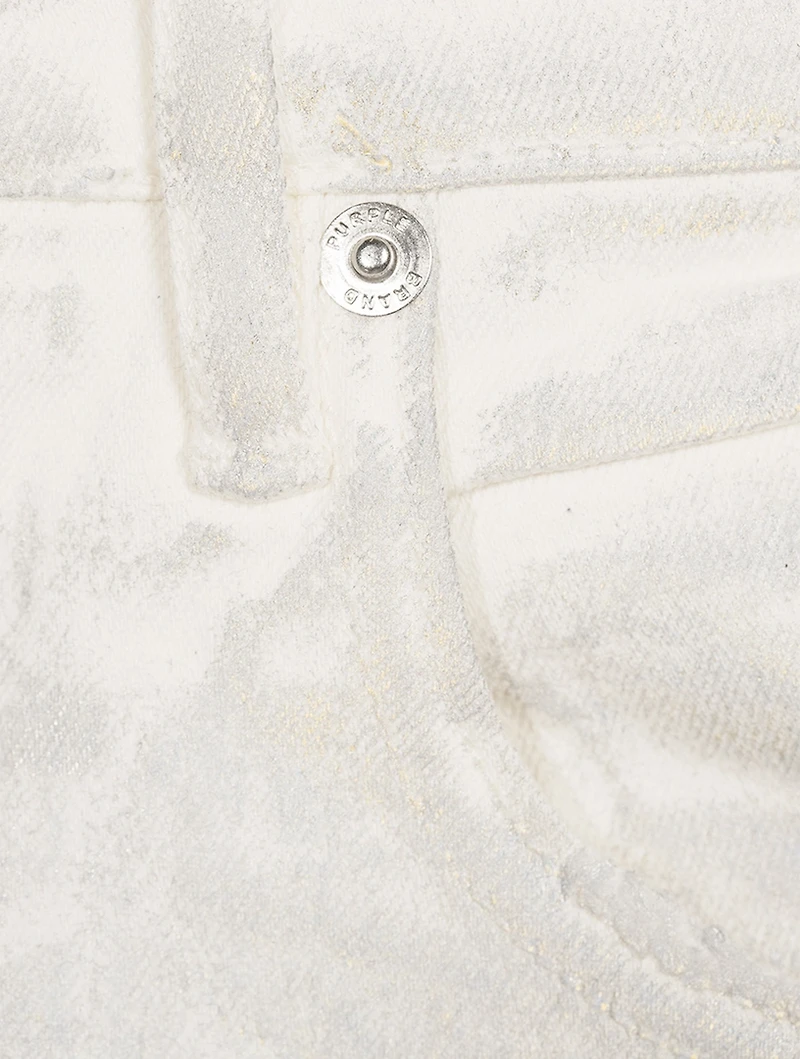 Iridescent Pearl Slim-Fit Jeans