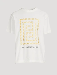 Meander Chain Textured Jersey T-Shirt
