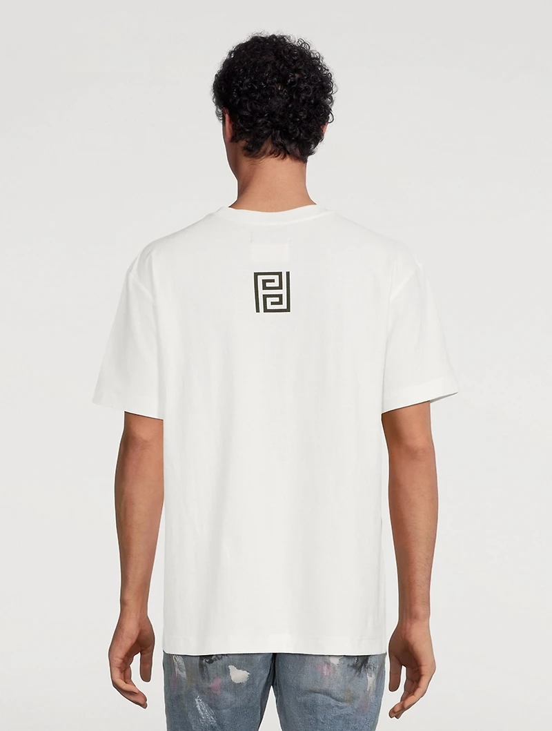 Meander Chain Textured Jersey T-Shirt