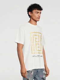 Meander Chain Textured Jersey T-Shirt