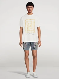 Meander Chain Textured Jersey T-Shirt