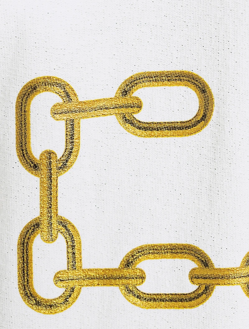 Meander Chain Textured Jersey T-Shirt
