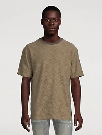Terry Jacquard Crewneck T-Shirt