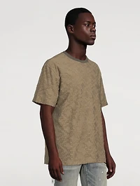 Terry Jacquard Crewneck T-Shirt